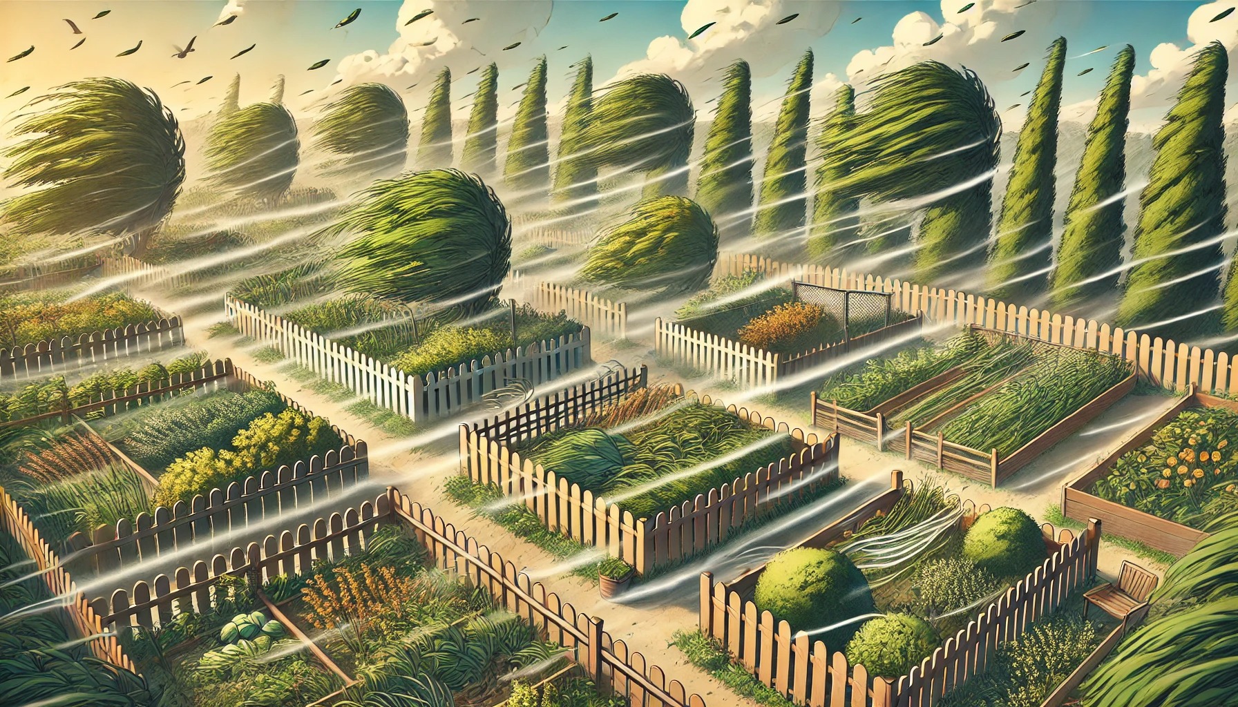 風が強い庭のガーデニング対策法